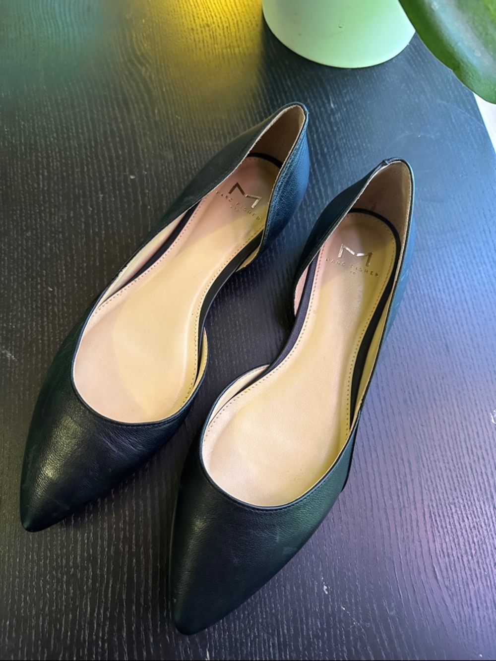 Mark Fisher Pointed Toe Flats in Black